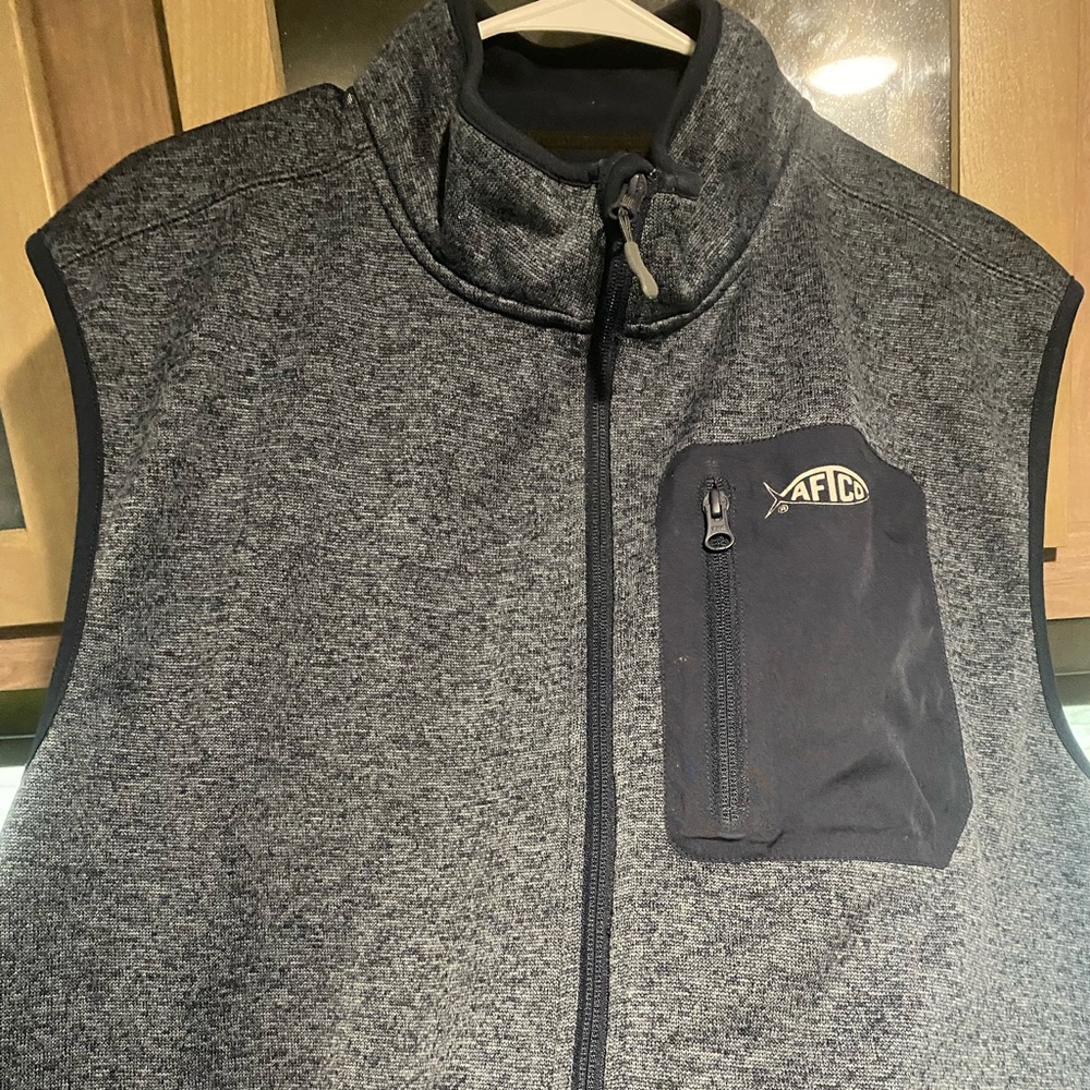 AFTCO Blue Vest with Black Accents